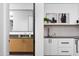 Modern kitchenette featuring sleek cabinets, elegant countertops, and stylish fixtures at 5814 E Camelback Rd, Phoenix, AZ 85018