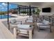 Modern patio with upscale outdoor furniture, a bar and an amazing view at 5814 E Camelback Rd, Phoenix, AZ 85018