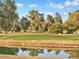 Picturesque pond reflecting trees on a lush golf course at 7141 E Ironwood Dr, Paradise Valley, AZ 85253