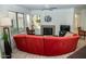 Inviting living room with a fireplace, and a comfortable couch at 7575 E Indian Bend Rd # 1012, Scottsdale, AZ 85250