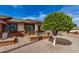 Charming single-story home featuring a cozy front patio and well-manicured landscaping at 8160 E Keats Ave # 339, Mesa, AZ 85209