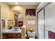 Bright bathroom featuring a shower stall and sink at 8272 S Pecan Grove Cir, Tempe, AZ 85284