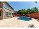 Backyard pool with mature landscaping, privacy, and perfect for entertaining at 1051 E Julie Ave, San Tan Valley, AZ 85140