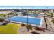 Aerial of sport court and picnic areas within a well-maintained community park at 14604 W Sand Hills Rd, Surprise, AZ 85387