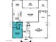 Floorplan featuring bedroom 5 with walk-in pantry, bath 3, foyer, and porch at 14739 W El Cortez Pl, Surprise, AZ 85387