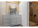 Bathroom under construction, including a shower and vanity at 2119 N Recker Rd, Mesa, AZ 85215