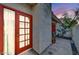 Patio with lush desert landscape and glass door entry at 633 W Southern Ave # 1131, Tempe, AZ 85282