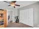 Bedroom featuring closet and view into hall at 645 S 54Th St, Mesa, AZ 85206