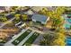 A beautiful aerial view of the community with amenities including a pool and athletic courts at 13553 N 141St Ln, Surprise, AZ 85379