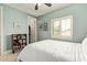 Comfortable bedroom with plantation shutters and neutral decor at 2024 E Taurus Pl, Chandler, AZ 85249
