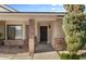 Charming front door with brick columns and a welcoming entrance with a vertical welcome sign at 2616 E Des Moines St, Mesa, AZ 85213