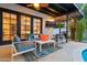 Inviting outdoor living space with comfortable seating, television, and an outdoor kitchen area at 4020 N 34Th St, Phoenix, AZ 85018