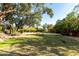 This backyard boasts a large grassy area, mature trees, and desert landscaping at 5616 E Desert Vista Trl, Cave Creek, AZ 85331