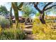 Exterior yard featuring desert plants and stone archway at 5616 E Desert Vista Trl, Cave Creek, AZ 85331