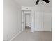 Clean bedroom with a ceiling fan, large closet, and light gray carpet at 7575 E Indian Bend Rd # 2002, Scottsdale, AZ 85250
