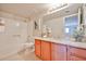Bathroom with vanity, granite countertops and tile floor at 7633 W Kristal Way, Glendale, AZ 85308