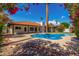 Backyard with large pool and landscaped yard with privacy at 9629 N 83Rd Way, Scottsdale, AZ 85258