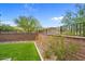 Low-maintenance backyard features artificial turf and desert landscaping, providing a serene outdoor space at 16498 W Gary Way, Goodyear, AZ 85338