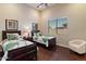Bright bedroom with two twin beds, a window view, and stylish décor at 22635 N 54Th Pl, Phoenix, AZ 85054