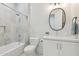 Well-lit bathroom features modern fixtures, a shower, and a toilet at 3356 E Vallejo Ct, Gilbert, AZ 85298