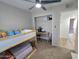 bedroom featuring a lofted bed and built-in study nook at 3722 E Glade Ave, Mesa, AZ 85206