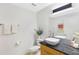 Modern half-bathroom with sleek fixtures, countertop, and decor at 7131 E Rancho Vista Dr # 1008, Scottsdale, AZ 85251