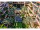 A beautiful courtyard features palm trees, lush greenery, and a multi-level water feature at 7131 E Rancho Vista Dr # 1008, Scottsdale, AZ 85251