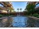 Beautiful water fountain feature with manicured landscaping and luxury residences at 7131 E Rancho Vista Dr # 1008, Scottsdale, AZ 85251