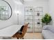 Bright office space features modern shelving and stylish decor at 7131 E Rancho Vista Dr # 1008, Scottsdale, AZ 85251