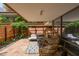 Beautiful patio with stylish furniture, cozy accents, and a lush garden backdrop creating a perfect outdoor retreat at 7131 E Rancho Vista Dr # 1008, Scottsdale, AZ 85251