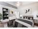 Stylish bedroom featuring modern decor, soft lighting, and a comfortable, inviting atmosphere at 22616 S 194Th St, Queen Creek, AZ 85142