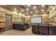 Home theater room with recliner seating and projector screen, creating an immersive entertainment experience at 19777 N 76Th St # 3229, Scottsdale, AZ 85255