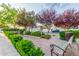 Beautifully landscaped community park with seating, colorful trees, and well-maintained greenery for relaxation at 2239 S Cottonwood --, Mesa, AZ 85202