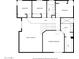 Second floor floorplan rendering highlighting the bedrooms, baths, and hall at 2305 E Millbrae Ct, Gilbert, AZ 85234
