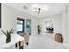 Open floor plan with marble floors, contemporary lighting and sliding glass doors at 2926 N 16Th Ave, Phoenix, AZ 85015