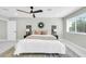 Spacious main bedroom with ceiling fan, neutral tones, and modern decor offers a relaxing atmosphere at 2926 N 16Th Ave, Phoenix, AZ 85015