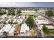 Wide aerial shot showing the residential neighborhood and nearby community areas with plenty of trees at 3029 W Sierra St, Phoenix, AZ 85029