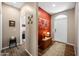 Inviting entryway featuring wood-look floors, neutral walls, and a decorative rug at 3117 S Signal Butte Rd # 484, Mesa, AZ 85212