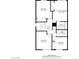 Detailed floor plan of the second floor featuring bedroom layouts and bathroom locations at 5742 N 43Rd Dr, Glendale, AZ 85301