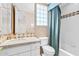 This bathroom has a granite countertop vanity and a shower at 7272 N 71St St, Paradise Valley, AZ 85253