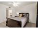 Bedroom featuring cozy carpet, modern fan, and neutral paint at 1215 E Lemon St # 222, Tempe, AZ 85281