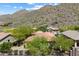 Home in desert landscape offers privacy and panoramic mountain views, complemented by mature desert trees at 14037 E Coyote Rd, Scottsdale, AZ 85259