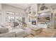 Bright living room with vaulted ceilings, fireplace, and ample natural light at 21474 N 56Th Ave, Glendale, AZ 85308