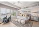 Serene main bedroom featuring a massage chair and views of the beautiful backyard at 21474 N 56Th Ave, Glendale, AZ 85308
