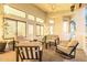 Cozy covered patio featuring comfortable seating and a serene outdoor space for relaxation at 21474 N 56Th Ave, Glendale, AZ 85308