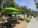 Outdoor seating area at restaurant featuring ample shaded tables at 2950 E Dublin St, Gilbert, AZ 85295
