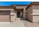 Exterior shot featuring stucco home, tile roof and well maintained front yard with path to front door at 4718 E Decatur St, Mesa, AZ 85205