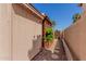 Functional side yard with storage shed and landscaped walkway at 5215 W Del Rio St, Chandler, AZ 85226