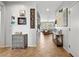 Home entryway featuring neutral colors, tile flooring, and decor creating a comfortable atmosphere at 5909 W Blue Sky Dr, Phoenix, AZ 85083