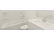 Clean, all-white bathroom with a tub and shower combination and a vanity with a sink at 2680 E Santa Rosalia Dr, Casa Grande, AZ 85194